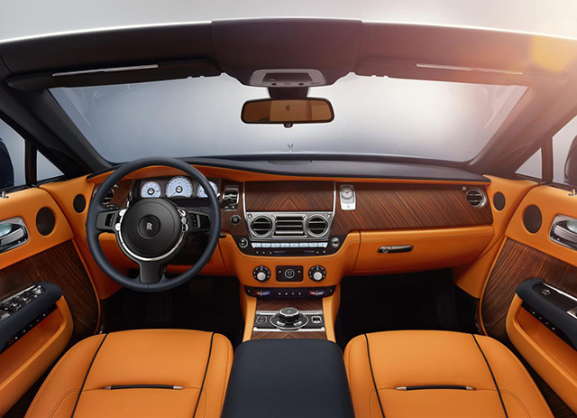 The interior of the Rolls-Royce Dawn
