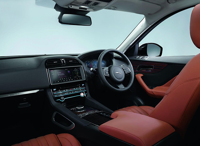 The interior of the Jaguar F-Pace