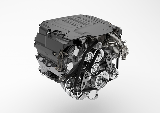 One of the available engines of the Jaguar F-Pace