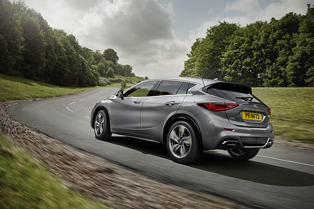 Rear of the 2016 Infiniti Q30