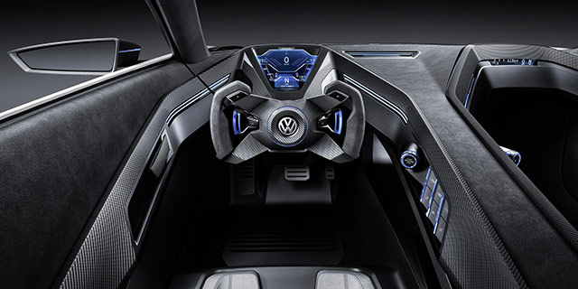 Interior of the Volkswagen GTE Sport concept