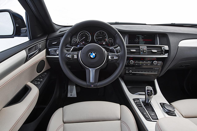 The interior of the BMW X4 M40i