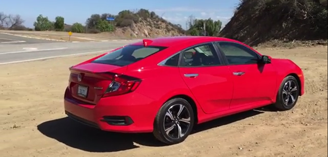 The rear and side of the 2016 Honda Civic 