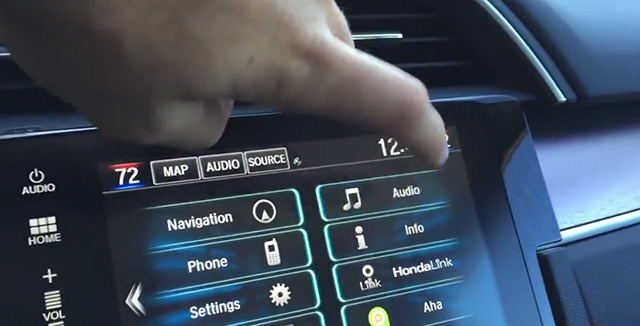 The new touchscreen infotainment system