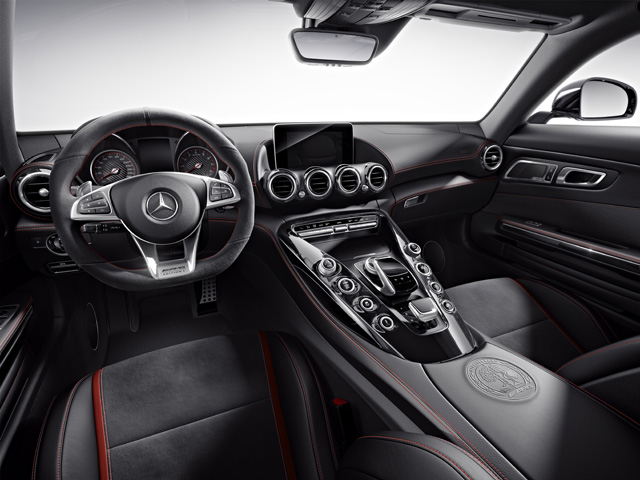 The cabin of the Mercedes-AMG GT