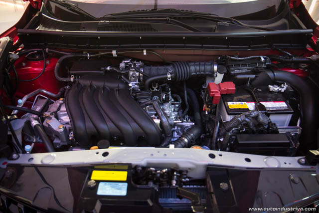 The 1.6-liter HR16DE engine of the Nissan Juke
