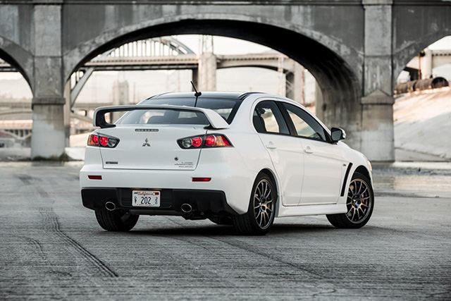 The rear of the Lancer Evolution Final Edition