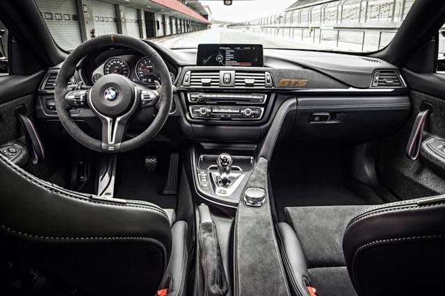 BMW M4 GTS interior with Alcantara