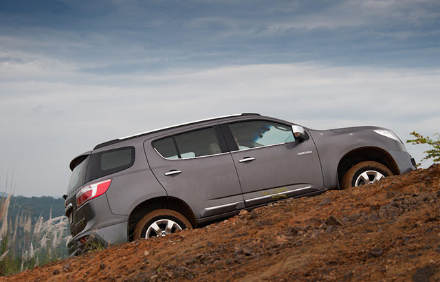 The Trailblazer climbing up a hill