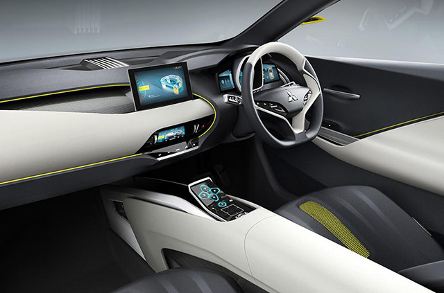 Interior of the Mitsubishi eX concept
