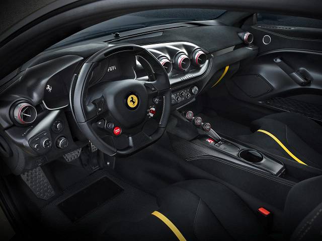 The cabin of the Ferrari F12tdf