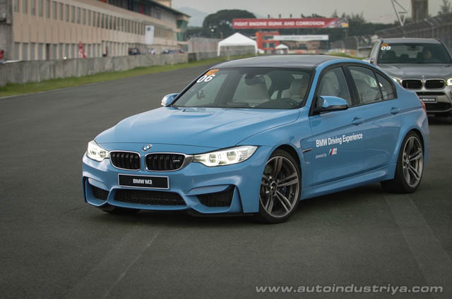 BMW M3 getting ready for hot laps