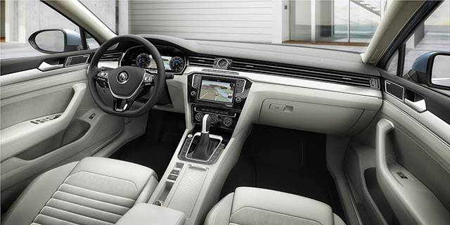 The interior of the VW Passat