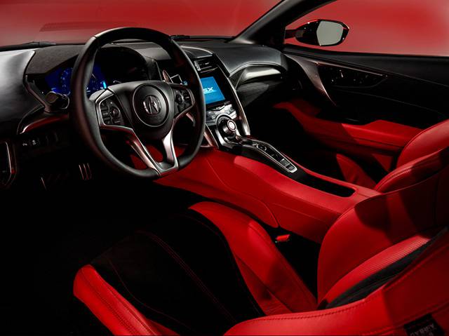 The interior of the Acura NSX