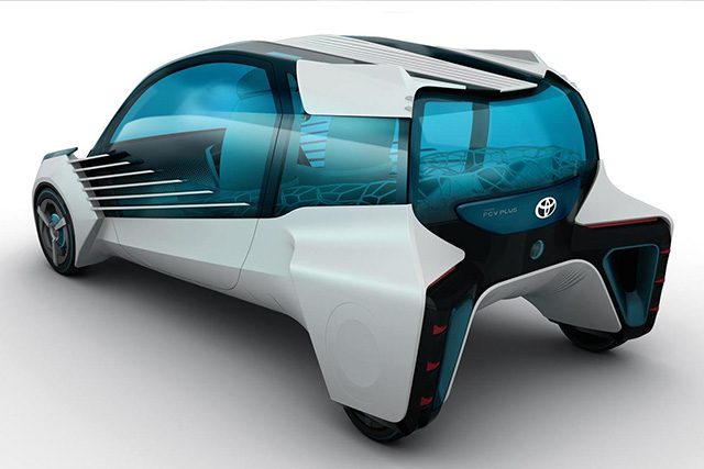 Rear quarter view of the Toyota FCV Plus