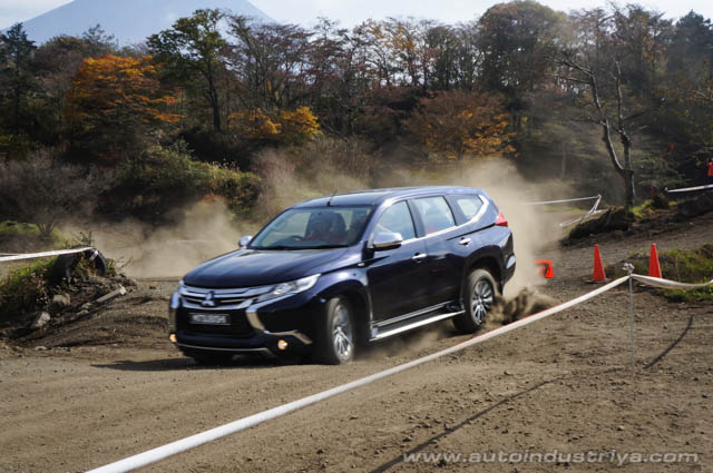 The Montero Sport being driven by Dakar champion, Hiroshi Masuoka.