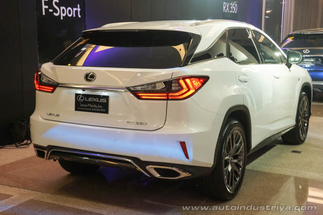 Rear of the Lexus RX350 F-Sport