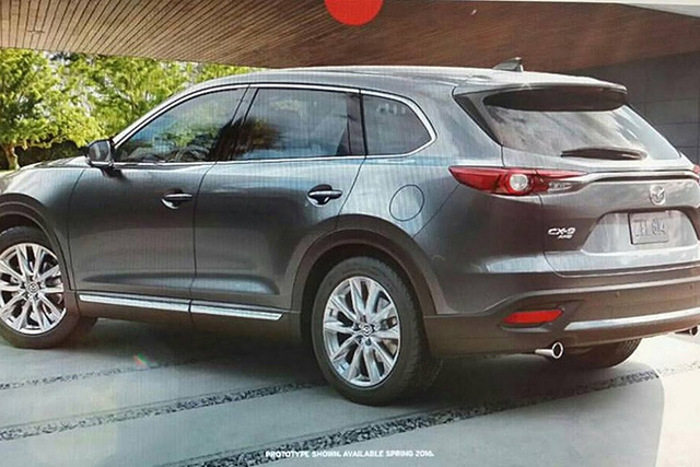 Rear quarter view of the purported 2016 Mazda CX-9