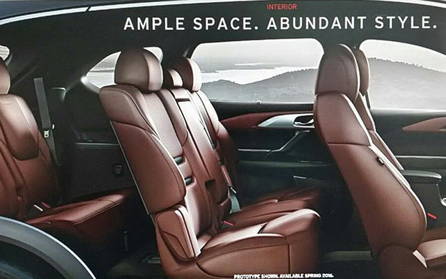 Interior layout of the supposed 2016 Mazda CX-9