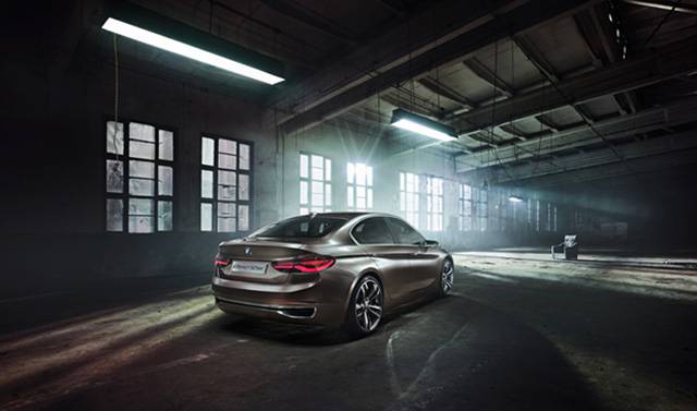 Rear quarter view of the BMW Compact Sedan Concept