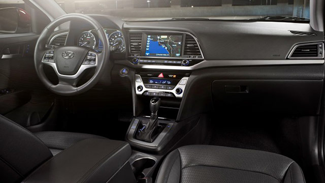 Interior of the 2017 Hyundai Elantra