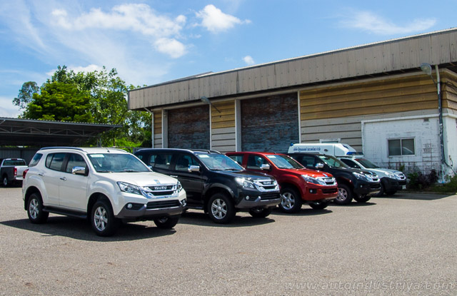 Isuzu mu-X, D-Max test vehicles