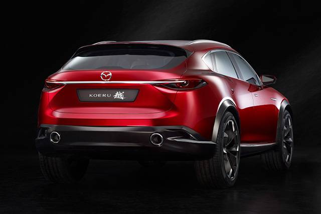 Rear quarter view of the Mazda Koeru concept