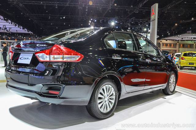 The Suzuki Ciaz's rear quarters