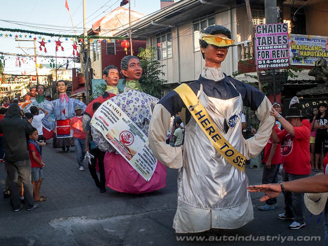 Paper mache higantes, part of the Bisperas Mayores grand parade