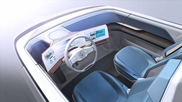 The center console of the Budd-E Concept