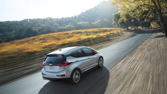 Rear quarter view of the 2017 Chevrolet Bolt EV