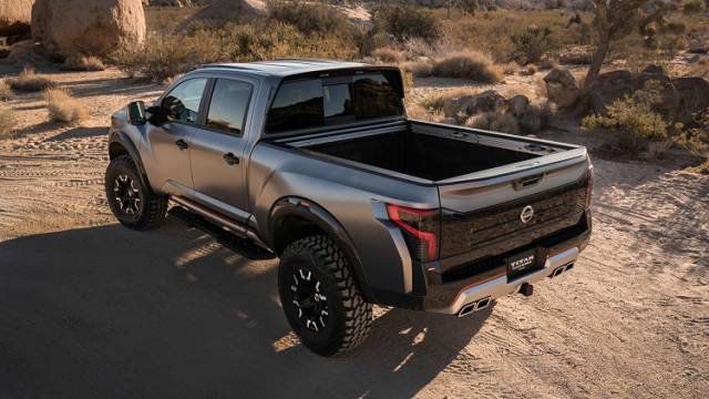 Rear quarter view of the Nissan Titan Warrior Concept