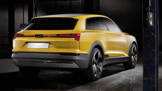 The rear of the Audi h-Tron quattro