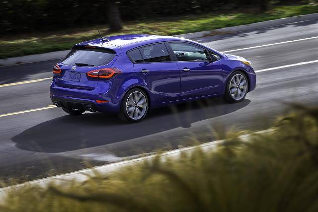 Rear of the 2017 Kia Forte5 hatchback