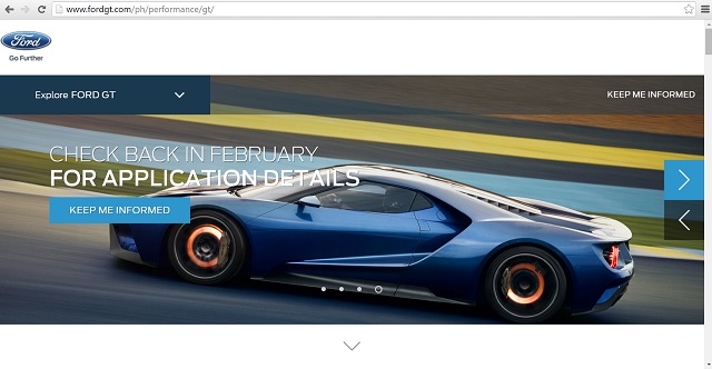 Ford GT application details