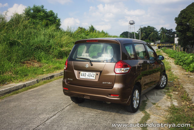 Rear quarter of the Suzuki Ertiga GLX AT
