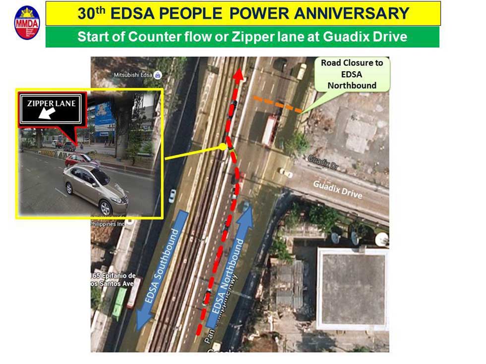 30th EDSA People Power Anniversary traffic management plan
