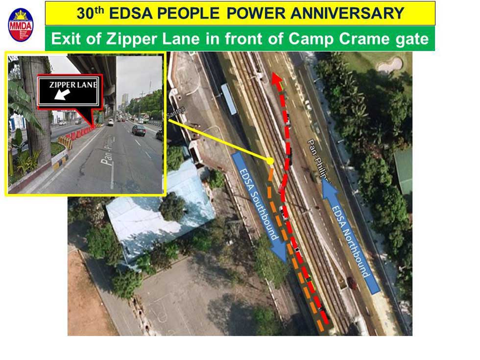 30th EDSA People Power Anniversary traffic management plan