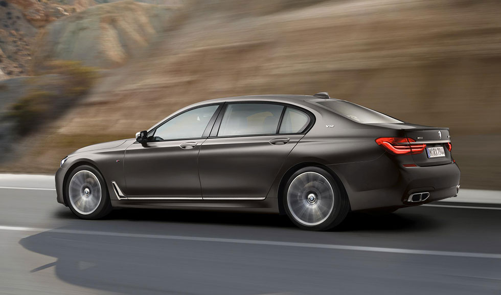 Rear quarter of the 2017 BMW M760i xDrive