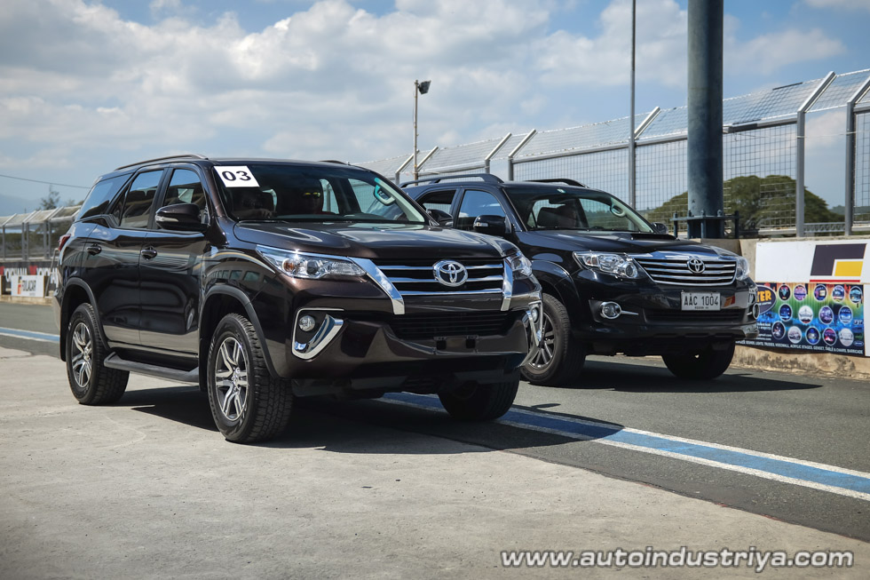 Toyota Fortuner generations side by side