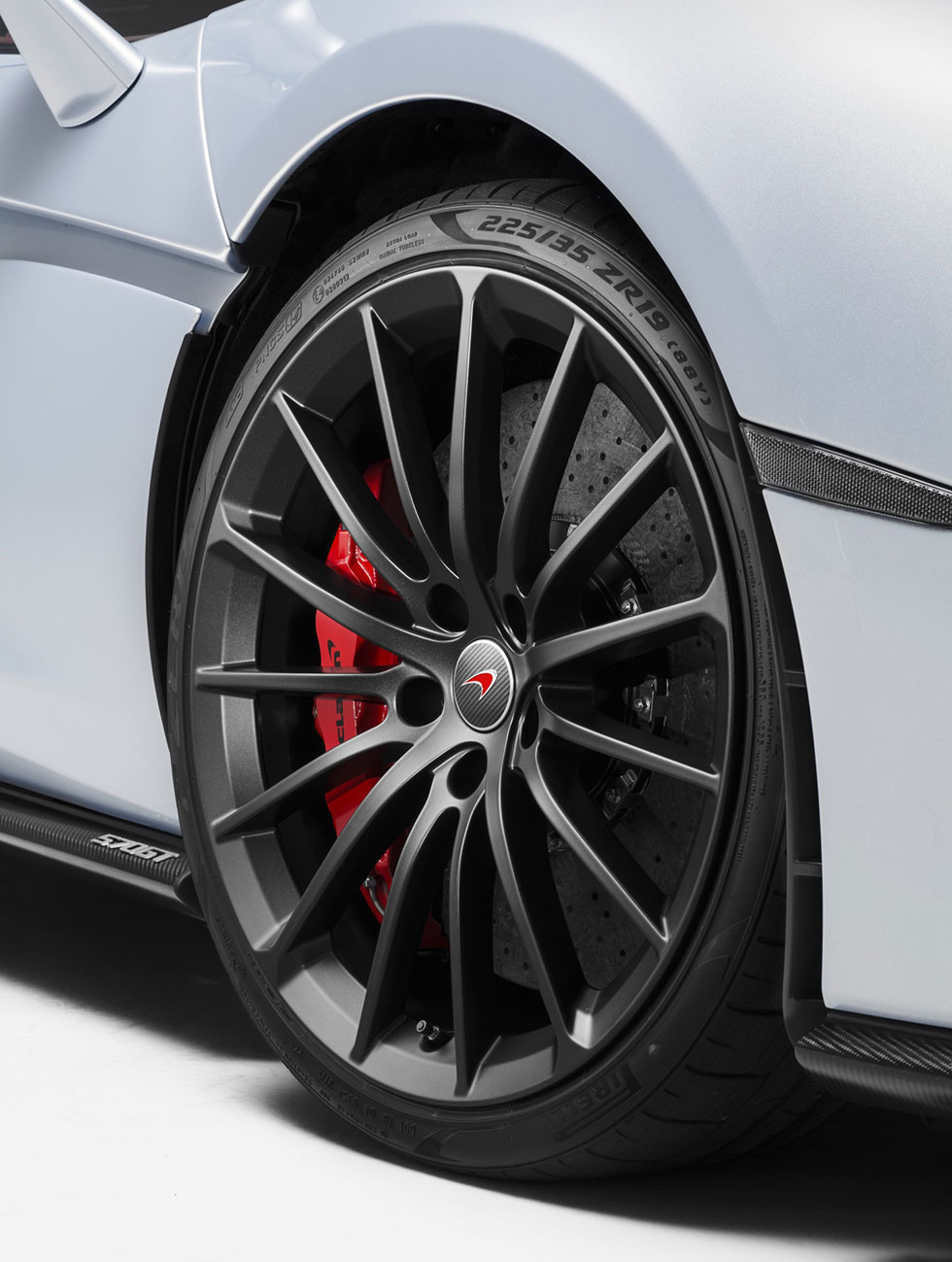 The 19-inch alloys wrapped in Pirelli P Zero rubber