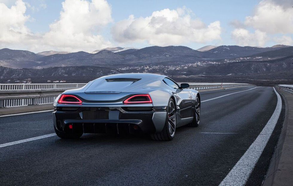 Rear quarter of the Rimac Concept One