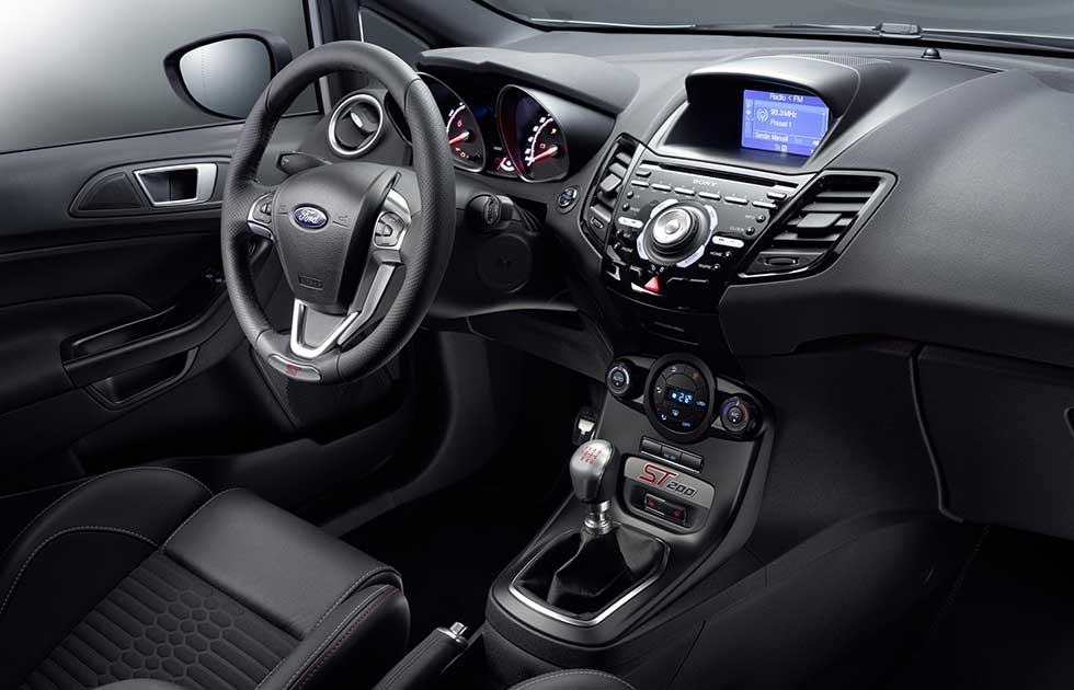 Interior of the Ford Fiesta ST200 