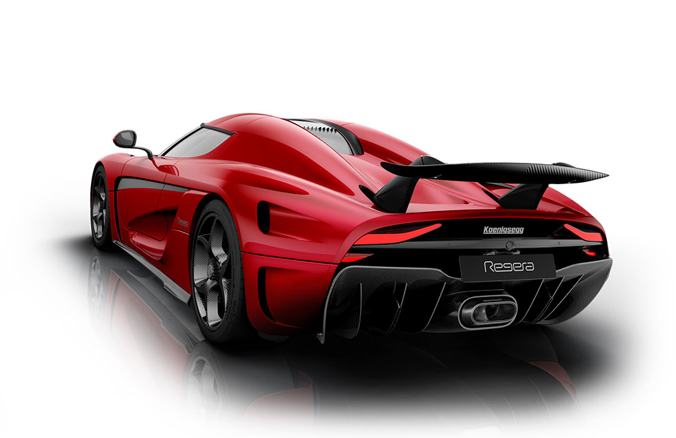 Rear quarter of the Koenigsegg Regera