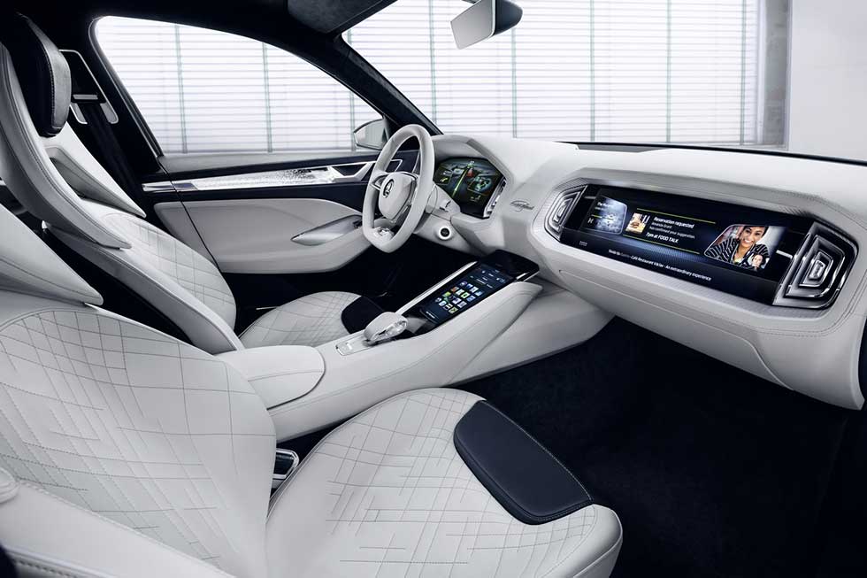 Interior of the Skoda VisionS concept