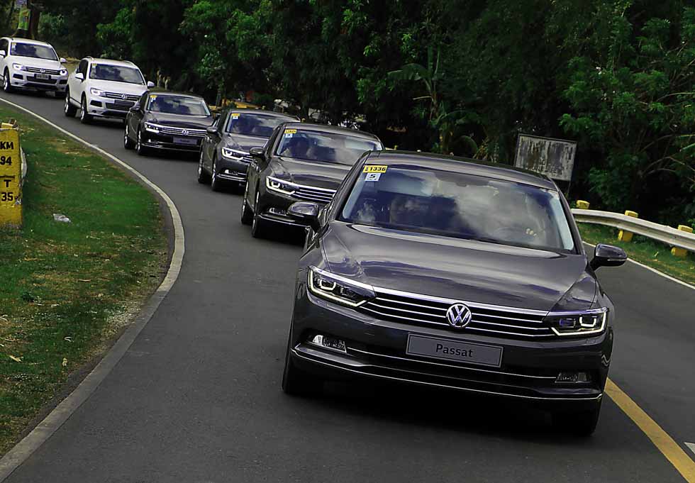 A convoy of Volkswagens