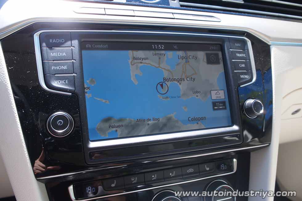 The Passat's GPS Navigation system