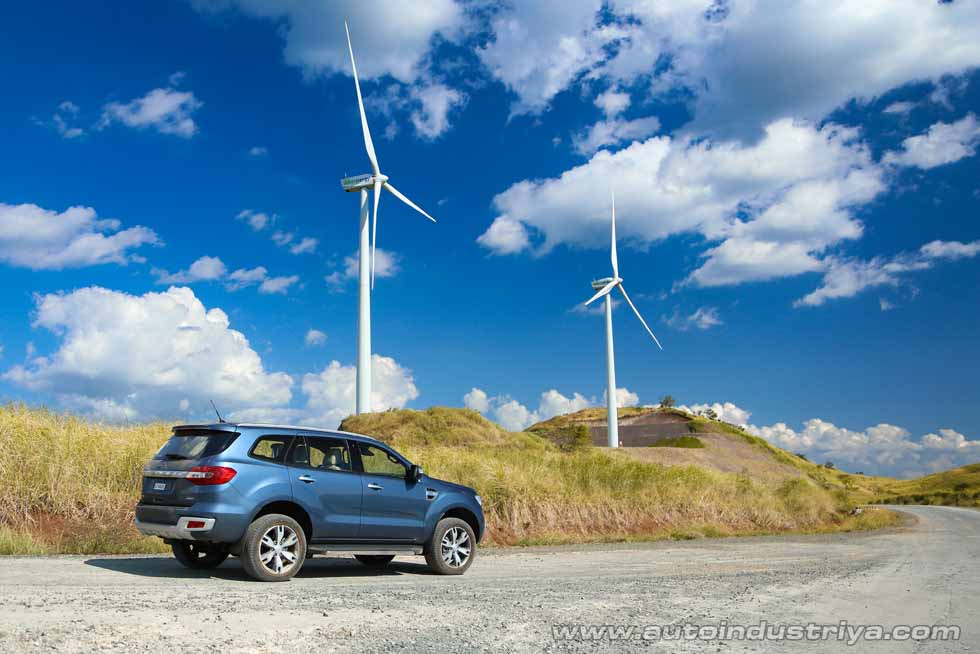 The Ford Everest at the Pililia Wind Farm in Rizal