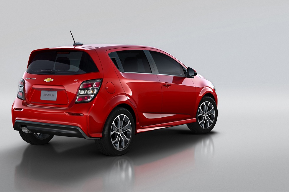 Rear of the 5-door 2017 Chevrolet Sonic