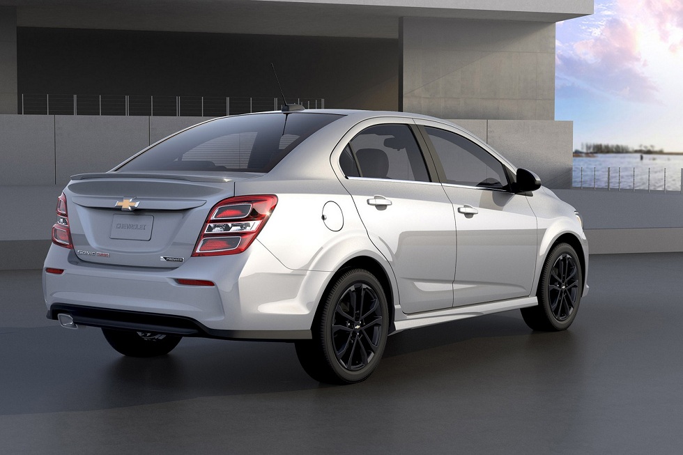 Rear of the 2017 Chevrolet Sonic Sedan